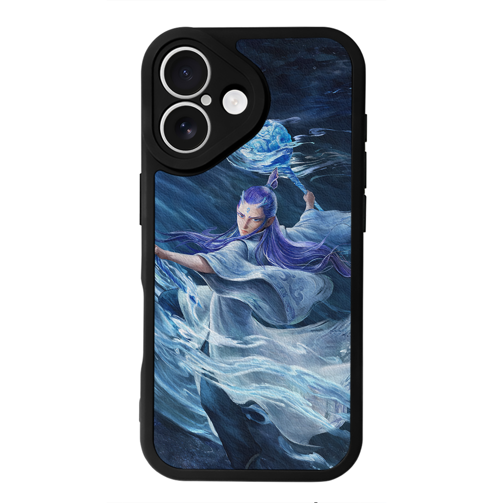 （画像用） Ne Zha 2 ナタ 魔童の大暴れ 【iPhone 16シリーズ対応】シリコンスマホケース（レザー調） 材質：シリコン